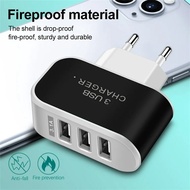 3 Port 5V 3.1A EU Plug LED Universal Travel Charger Adapter Compatible Smartphone Adapter Head Charg
