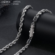 Dây Chuyền Nam Cactus Accessories Thép Titan Không Gỉ Dạng Xoắn Freesize Khoá Kim Cương Phù Hợp Mọi