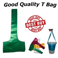 Plastic T Handle Cup T Bag / Takeaway Cup / Boba Milk Tea 12/16/22oz - 100% Virgin Plastik Tangkai /