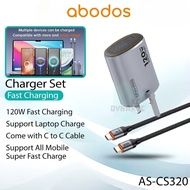 Abodos AS-CS320 Charger Set 120W Fast Charging Charger Adapter Set 120W Charger UK Plug Abodos Charg