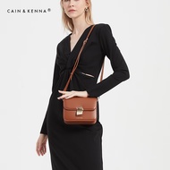 CAIN&KENNA CK1-218116女包包斜挎包小方包风琴包女士包包单肩包新款2023 威士忌棕色