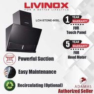 LIVINOX Cooker Hood LCH-STONE-90BL Slanted Hood/Recirculation/斜机抽油烟机/吸油烟机/黑色油烟机/Black Hood/Cabinet Hood/Kitchen Hood/便宜