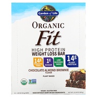 Garden of Life, Organic Fit, High Protein Weight Loss Bar, Chocolate Almond Brownie, 12 Bars, 1.94 o