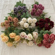 MAWAR SUPPLYFLORIST - SS200 PREMIUM JAPANESE ROSES 7 ARTIFICIAL FLOWERS 7 FLOWERS 7 FLOWERS