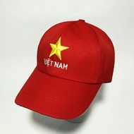 Vietnam red flag hat with yellow star