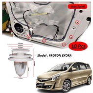 10Pcs Car Door Trim Panel Retainer Fastener Pin Proton Exora Pintu Clip Kereta