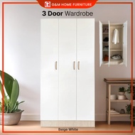 [G&M HOME] 3 Door Wardrobe | Almari Baju Murah | Almari 3 Pintu | Almari Besar | Bedroom Wardrobe | 