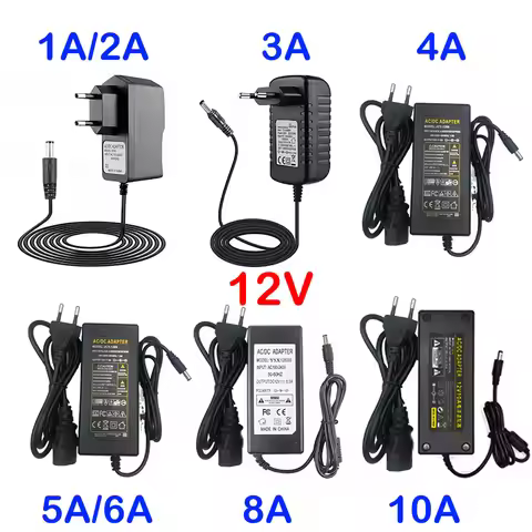 AC DC 220V to 12V Switching Power Supply Adapter AC to DC 12V 1A 2A 3A 4A 5A 6A 8A 10A Transformer L