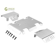 Stainless Steel Chassis Armor Axle Protector Skid Plate for  EX86190 EX 86190 LC76 1/10 RC Crawler C