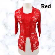 Baju Kebaya Moden Kain Elastic - Warna Merah
