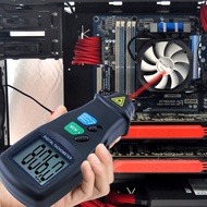 2-in-1 Digital Laser Tachometer | Non-Contact & Contact RPM Gauge | Measures Rotational & Surface Sp