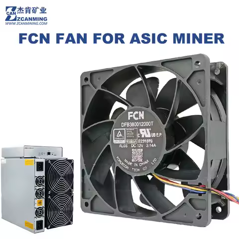 DFB380012000T Ball Bearing FCN 12038 ASIC FAN 12V 3.14A 7000RPM for Antminer S19 S19pro L7 S17 T17 I
