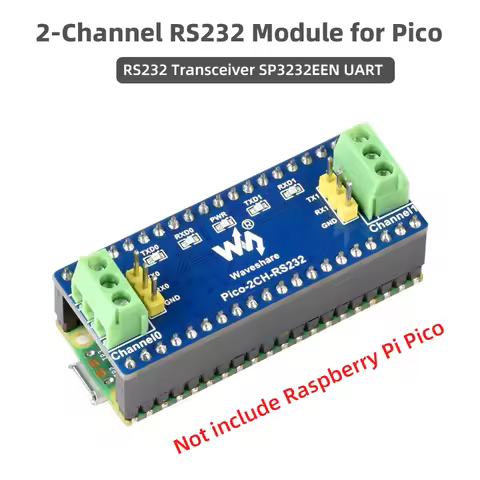 Raspberry Pi Pico 2 Channel RS232 Module SP3232EEN Transceiver UART To RS232 for RPi Pico Provide Tu