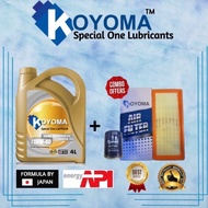 PROTON SAGA(BLM) AIR FILTER + OIL FILTER + KOYOMA 10W40 SEMI SYNTHETIC ENGINE OIL