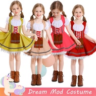 4Colors German Oktoberfest Costume Cosplay Beer Festival White Dress For Kids Girl Halloween Christm