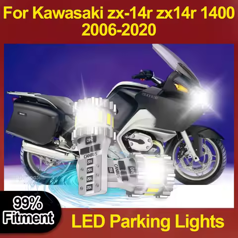 2Pcs W5W LED Motorcycle Position Parking For Kawasaki zx-14r zx14r 1400 LED Headlight Pilot Park Lig