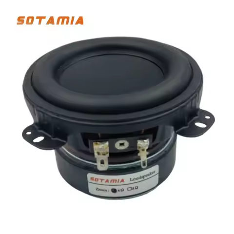 SOTAMIA 1Pcs 3.5 Inch Subwoofer Speaker 4 Ohm 50W DIY Waterproof Bluetooth Speaker Hifi Music Woofer