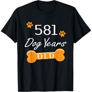 581 Dog Years Old Funny 83Rd Birthday Puppy Lover T-Shirt