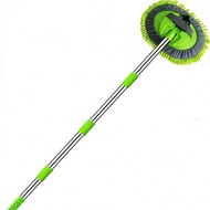 Car Wash Brush Four-Section Stainless Steel Retractable Car Wash Mop Wet Dry Dual-Use Car Wash Brush