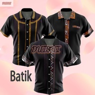 Baju Kemeja Kaamatan Print Corak Etnik Borneo Baju Kaamatan Berkolar Butang Depan Jersey Sabah XS-3X