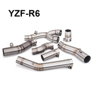 Yamaha Motorcycle YZF-R6 1998-2021 Exhaust Medium Pipe Delete Catalyst Link Joint
