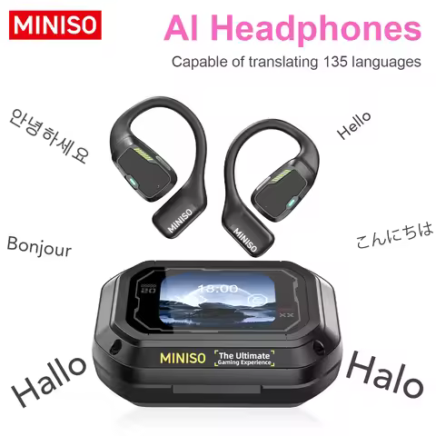 Translator Earphone MINISO M98 AI Wireless Headphones Office Chat Headset ASMR Headset DIY APP AI Wi