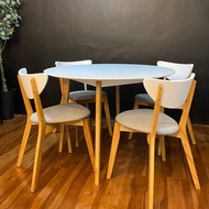 SUGARHOME Nest Scandinavian Round Dining Table with Chair Set (Delivery + Assemble Klang Valley)