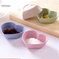 Combo of 5 Cute Heart-Shaped Mini Barley Spice Plates _GD888