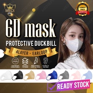 *READY STOCK*  Mask duckbill Mask  Disposable Non-Medical 3D 6D 10pcs Duckbill Face Mask Viral