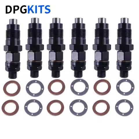 6pcs Diesel Fuel Injectors For Nissan Patrol GU Y61 TD42 TD42T Engine Parts