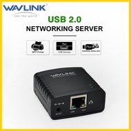 Wavlink 100Mbps Ethernet USB 2.0เครือข่าย LPR ปรินท์เซิฟเวอร์10/100Mbps USB เครือข่าย USB ฮับ USB US