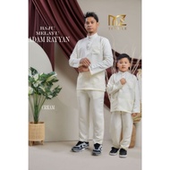 BAJU MELAYU CEKAK MUSANG ADAM BY MZ TEXTILE sedondon ayah anak budak raya murah cream nude gold cham