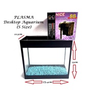 *Value Buy* [S Size] Desktop Plasma Aquarium Set (Come With Color Sand and Power Filter)
