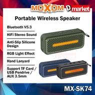 Moxom MX-SK74 Wireless Speaker Outdoor Portable RGB Hifi Stereo Sound Bluetooth Speaker Moxom Speake