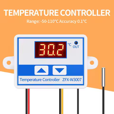 W3007 Digital Control Temperature Microcomputer Thermostat Switch Heating Cooling Thermometer MOS Ou