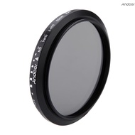 Andoer 55mm ND Fader Neutral Density Adjustable ND2 to ND400 Variable Filter for Canon Nikon DSLR Ca