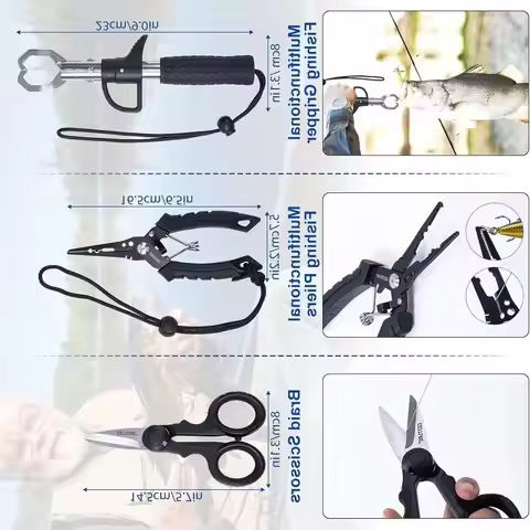 1.8M-2.7M All-in-One Fishing Rod and Reel Combo Complete Kit with Lures Hooks Storage Bag Telescopic