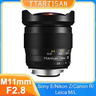 TTArtisan 11mm F2.8 Full Fame Fisheye Wide Angle Manual Focus Prime Lens for Leica M Leica Sigma L C
