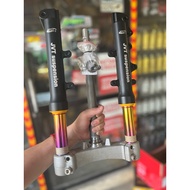 JVT Titanium Front Suspension with T-post 33mm (Adjustable) Aerox v1 v2 / Nmax v1 v2