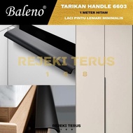 Tarikan 6603 1 METER Handle Pintu Lemari Hitam Black Panjang Minimalis