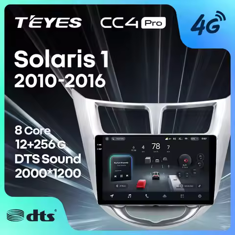 TEYES CC4 PRO For Hyundai Solaris 1 2010 - 2016 CarPlay Android Auto 2DIN Autoradio Car play Radio M