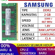 RAM LAPTOP SAMSUNG DDR2 2GB 5300 /667MHz ORIGINAL RAM SODIMM 2.8v 2GB