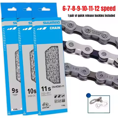 Shimano HG40 HG53 HG901 Bicycle Chain 6/7/8/9/10/11/12 Speed 116L 126L with Quick Link for MTB Road 