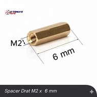 Rep Tamiya Spacer Thread Tamiya 6 mm Spasi Spacer Thread M2 x 6 mm Hex Standoff Spacer Female to Fem