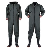 Waterproof wading clothes with boots (FULL BODY) size 38-43, specialized, fishing net
