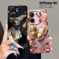 HP Oppo A5X 2025 Case Oppo A5 4G/ / oppo A5i PRO 4G / oppo A5i PRO 5G Modern Aesthetic Flower Motif 