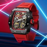 Df [Double Tourbillon] Official Bugatti Skeleton Automatic Mechanical Watch Richard Miller Waterproo