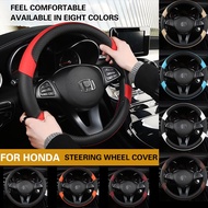 Fast Shipment! High Quality  Honda Car Leather Steering Wheel Cover City Fit Jazz Vezel Shuttle HRV Stream  Accord Odyssey Civic Steering wheel covers