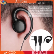 1.2m Headset Earpiece 180 Swivel 2 Pin Earphone Earpiece with Mic PTT for 2 Way Radio Walkie Talkie 