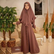 C.P - Gamis Set Syari Polos Bahan Moscrepe ELBINA JUWITA Syari free Hijab